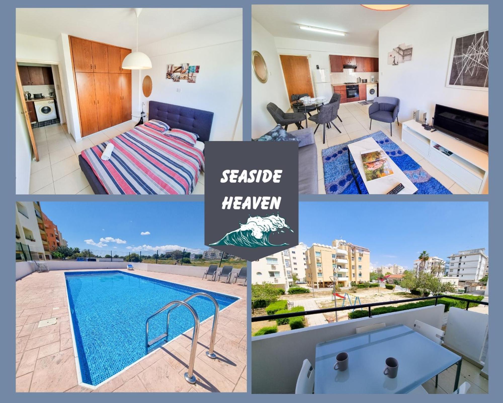 Seaside Heaven Apartment With Pool Λάρνακα Εξωτερικό φωτογραφία